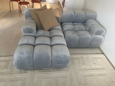 Modular corner sofa, grey