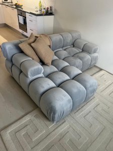 Modular corner sofa, grey